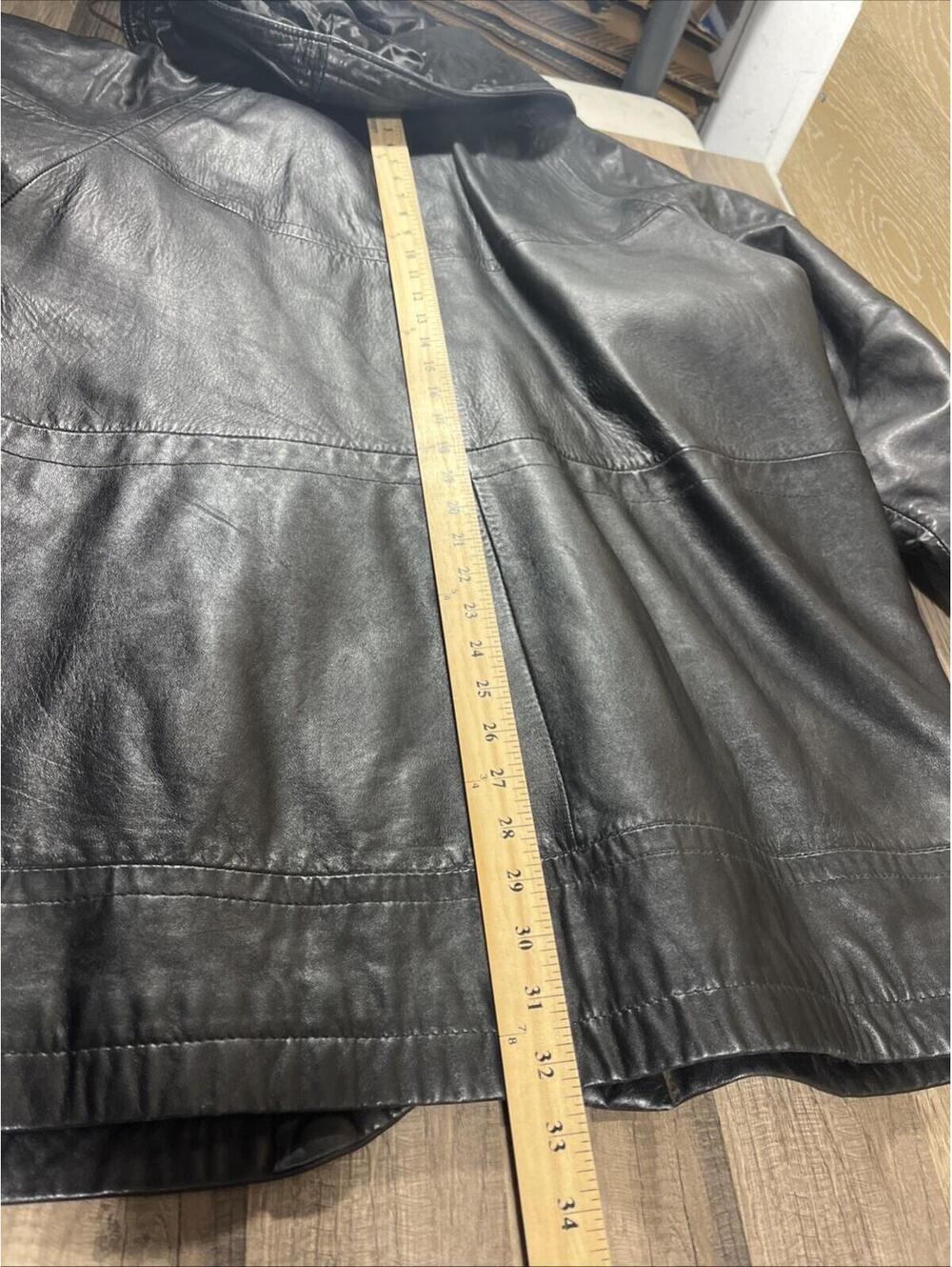 VTG 80s Express L Opera Men’s Large Black Quilted Leather  Jacket Thinsulate - Picture 8 of 8